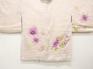 アンティーク　本総絞り　花模様　絵羽織